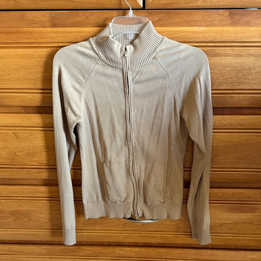 Women's Tan Cardigan Sweater